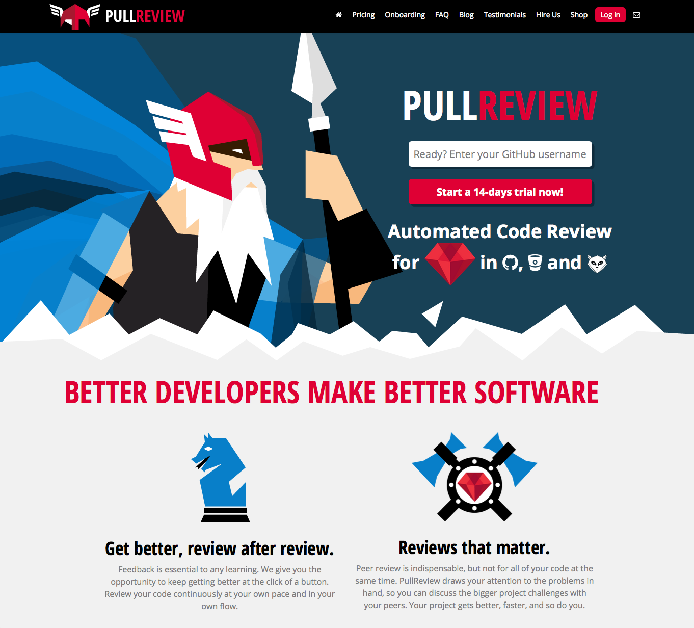 Pullreview homepage